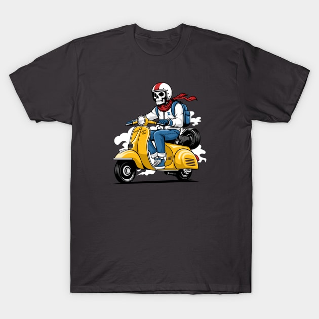 Scooter never dies yellow T-Shirt by creative.z